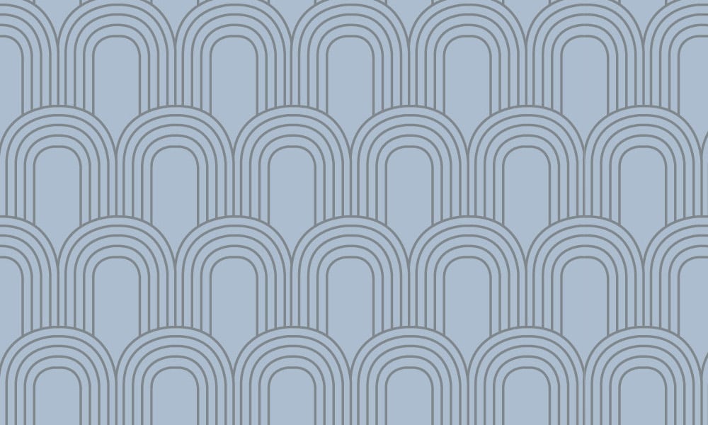 Blue arch retro geometric wallpaper pattern 