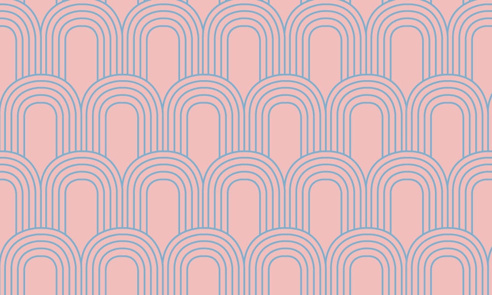 Pink geometric art deco wallpaper pattern 