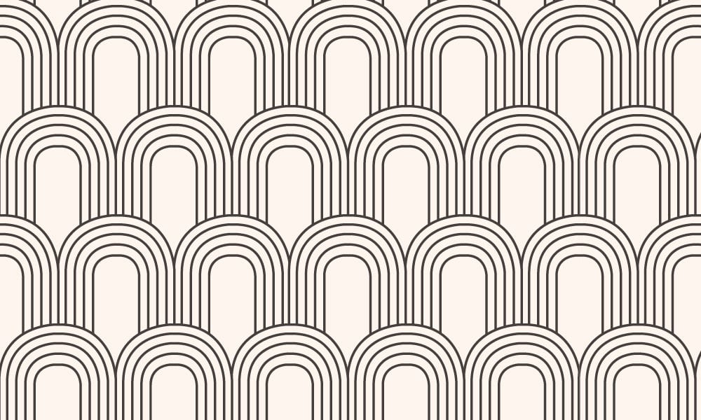 Retro black and white geometic wallpaper design