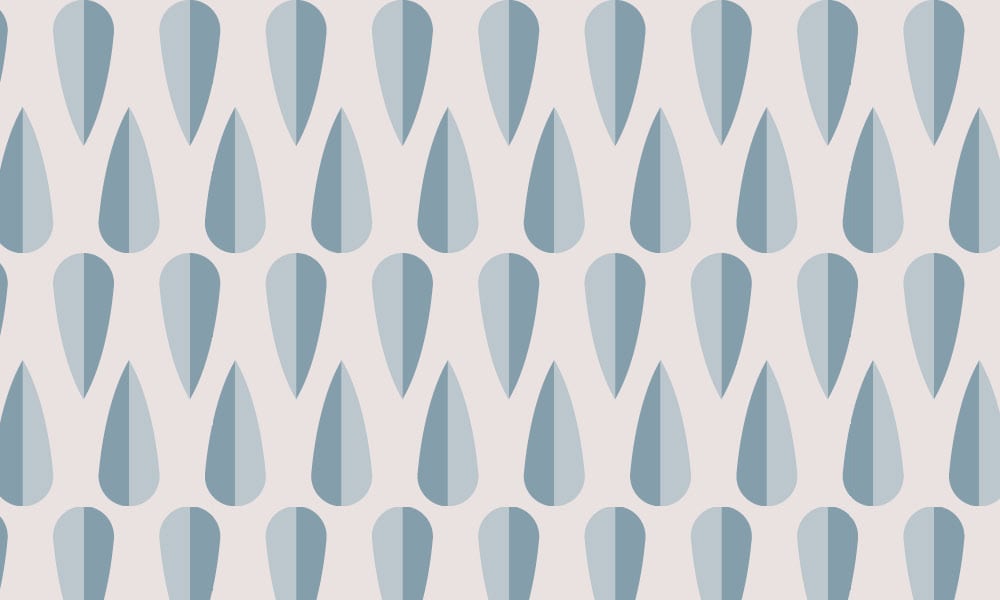 Arrow shaped retro wallpaper design in blue colour tones
