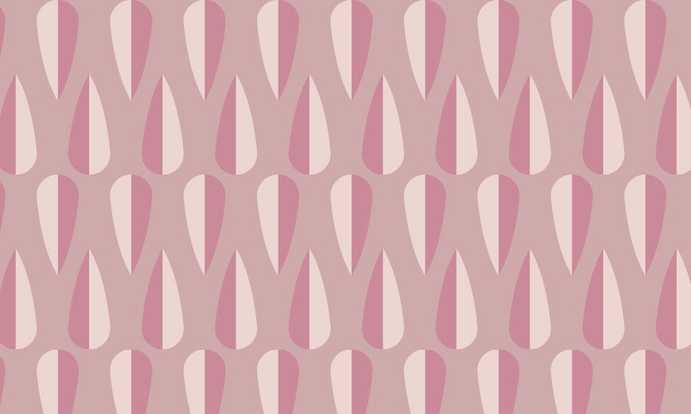Arrow shaped retro wallpaper design in pink colour tones