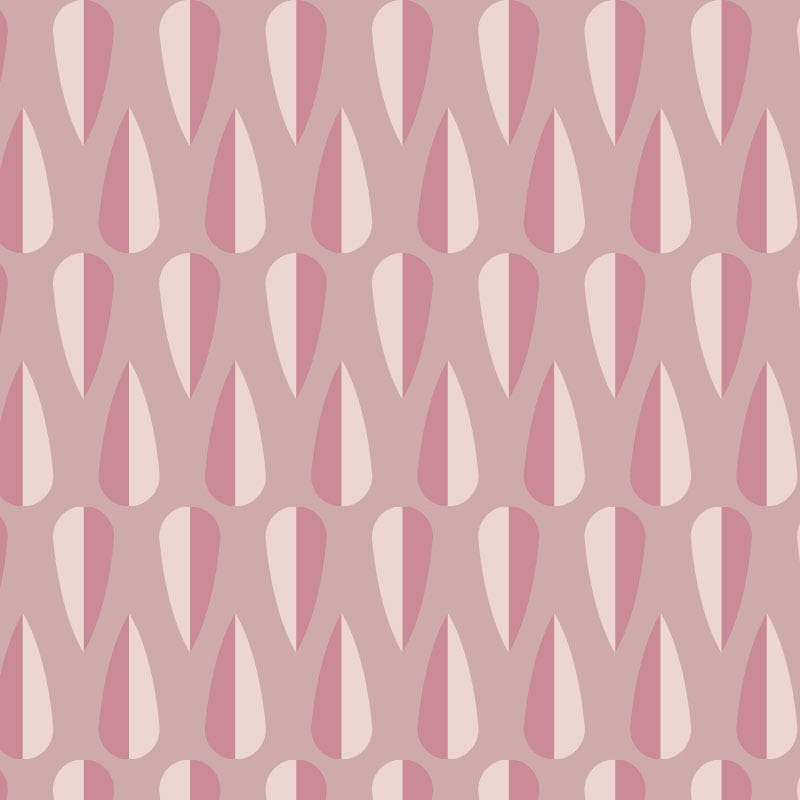 Pink arrow shaped retro wallpaper design in a lounge
