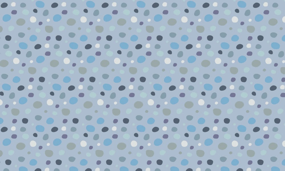 Playful dotty wallpaper design in an aqua blue colour palette