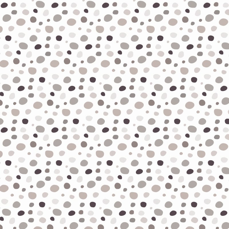 Dotty wallpaper design in white and grey colour tones in a child's bedroom 