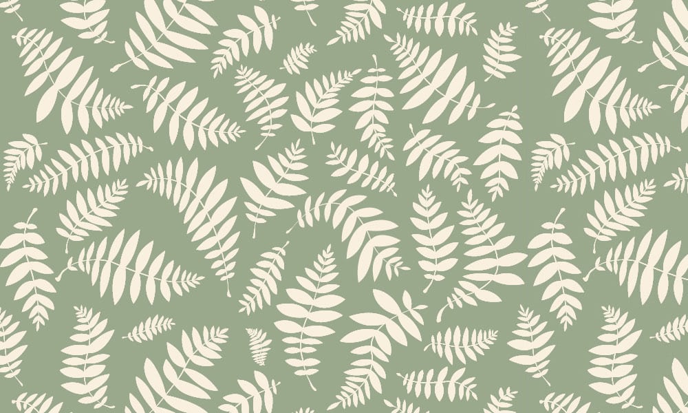 Bracken Fern Green leafy nature-inspired wallpaper design 