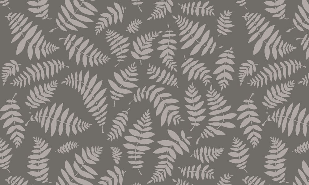 Bracken Fern Grey leafy nature wallpaper design