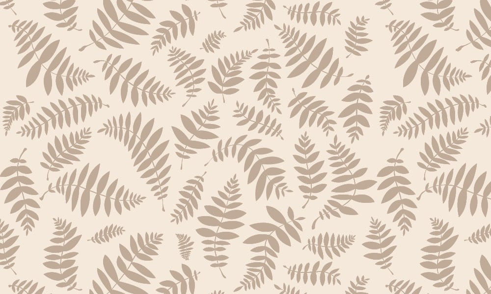 Nature-themed neutral leafy wallpaper design