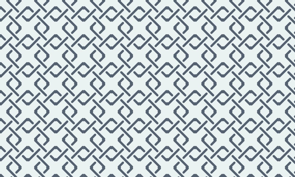 Modern blue geometric chainlink wallpaper design