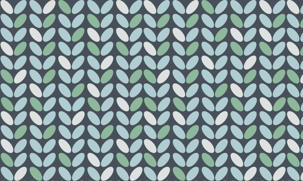 Blue and teal coffee bean wallpaper design