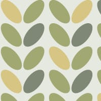 Modern green tone wallpaper design in a living space with a grey chair