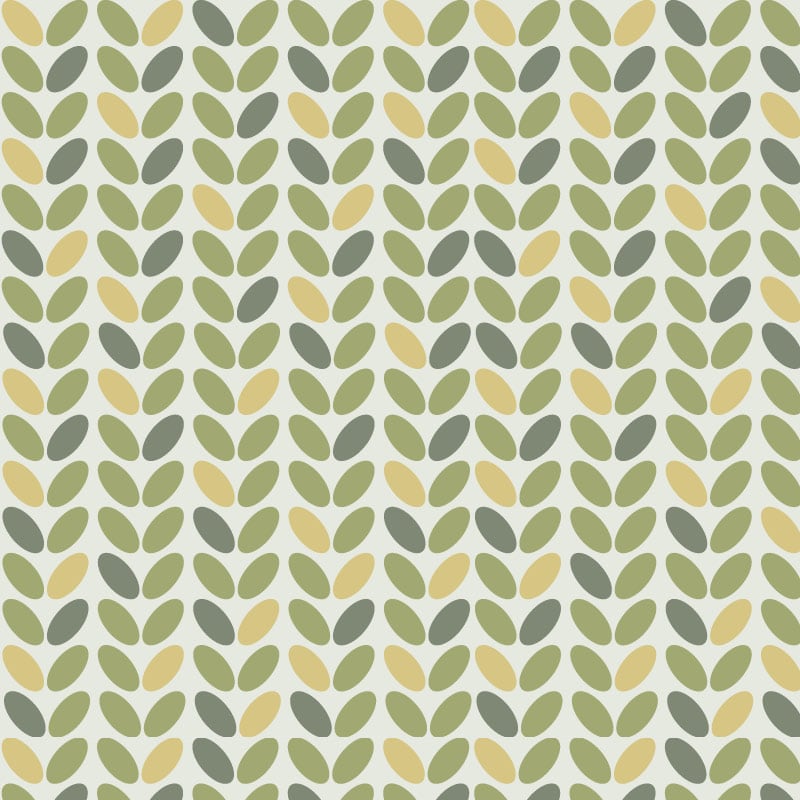 Modern green tone wallpaper design in a living space with a grey chair