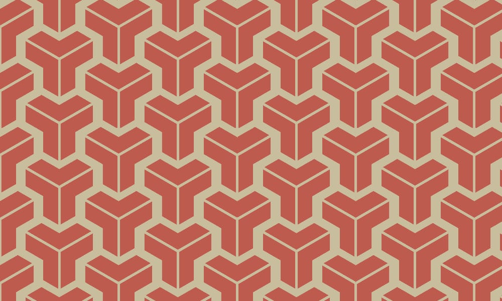 Orange geometric wallpaper design