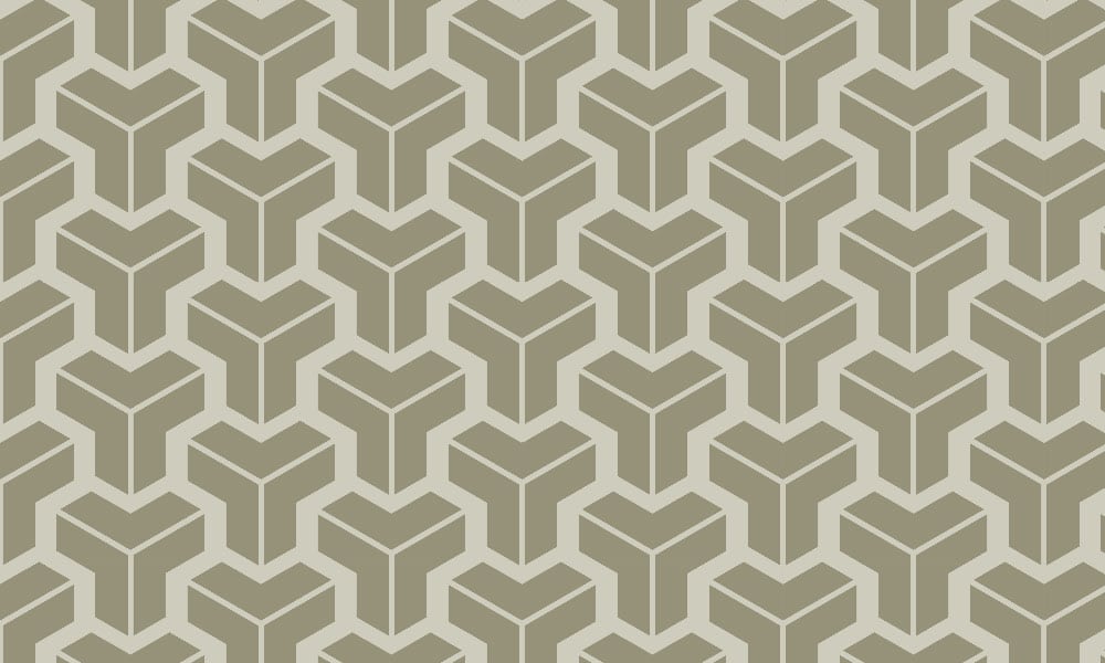 Olive green geometric wallpaper design