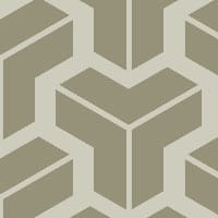 Geometric olive green wallpaper design in a lounge