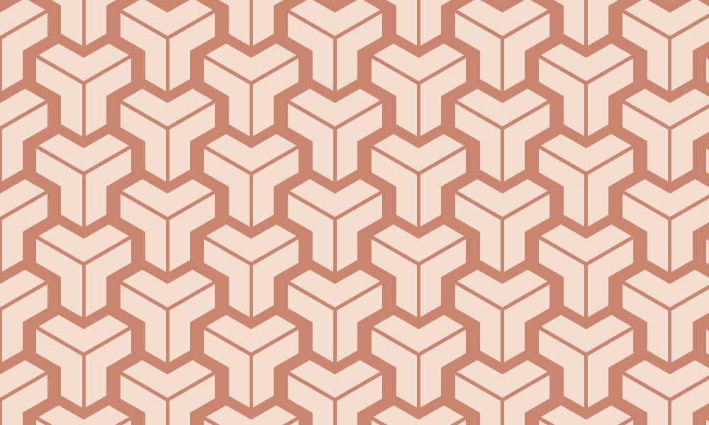 Earthy terracotta geometric wallpaper design