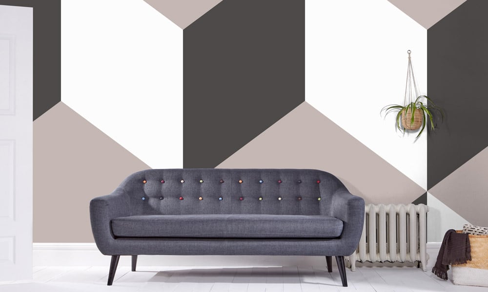 Grey geometric wallpaper