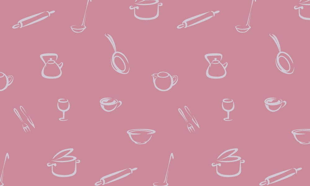 Pink kitchen wallpaper design