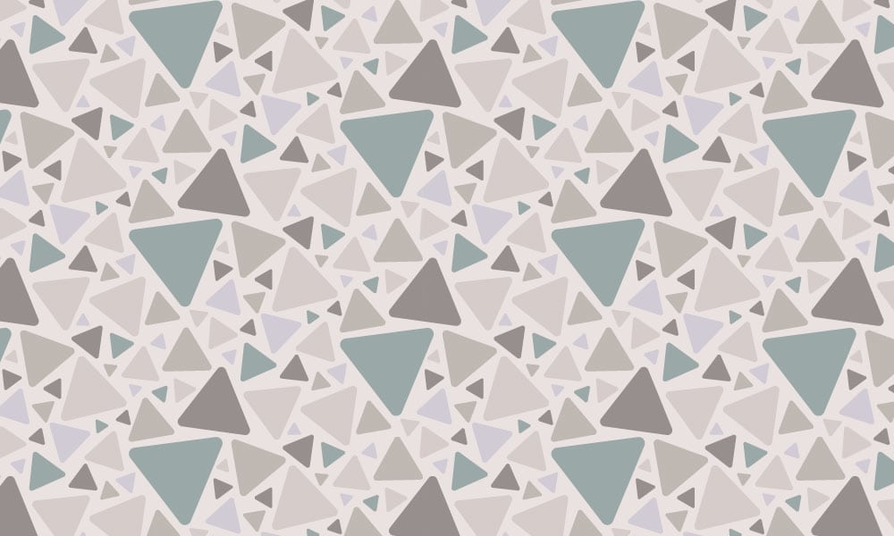 Grey and teal triangular wallpaper design 