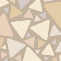 Neutral triangular wallpaper design in a living room