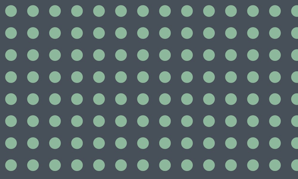 Modern wallpaper design with a navy background and green polka dot pattern