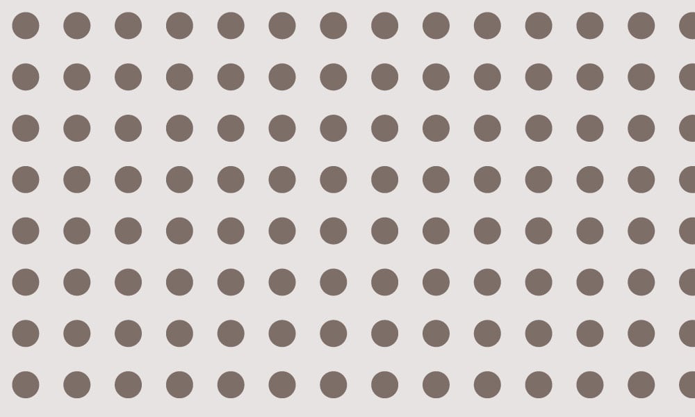 Modern wallpaper design with grey and dark brown polka dot pattern