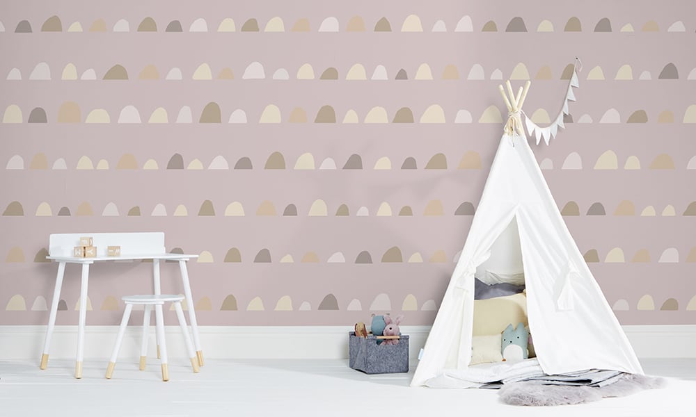 Large-scale humps pattern in taupe and grey neutral colour palette