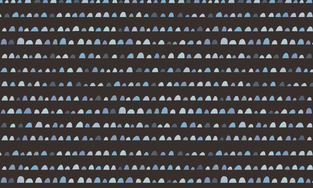 Black background with blue humps wallpaper design 
