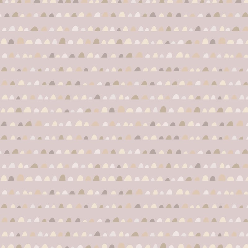 Neutral warm grey and taupe wallpaper design in kid's bedroom 