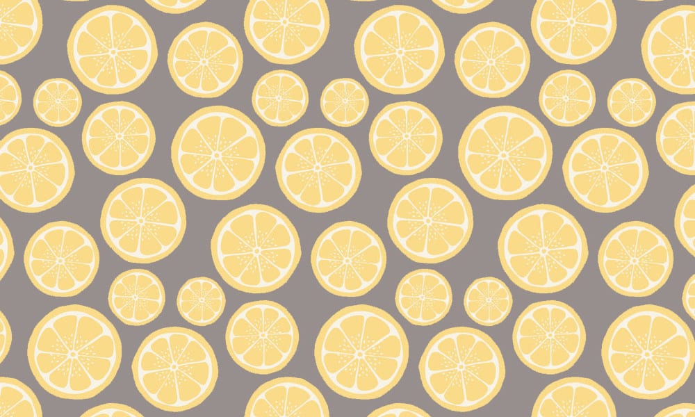 Lemon wallpaper design in grey
