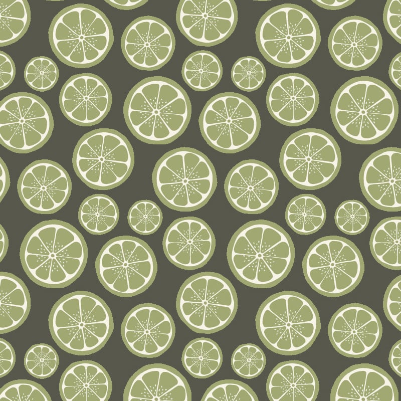 Lime wallpaper with grey background in office with iMac and desk