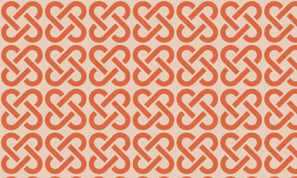 Linked wallpaper design in orange tones