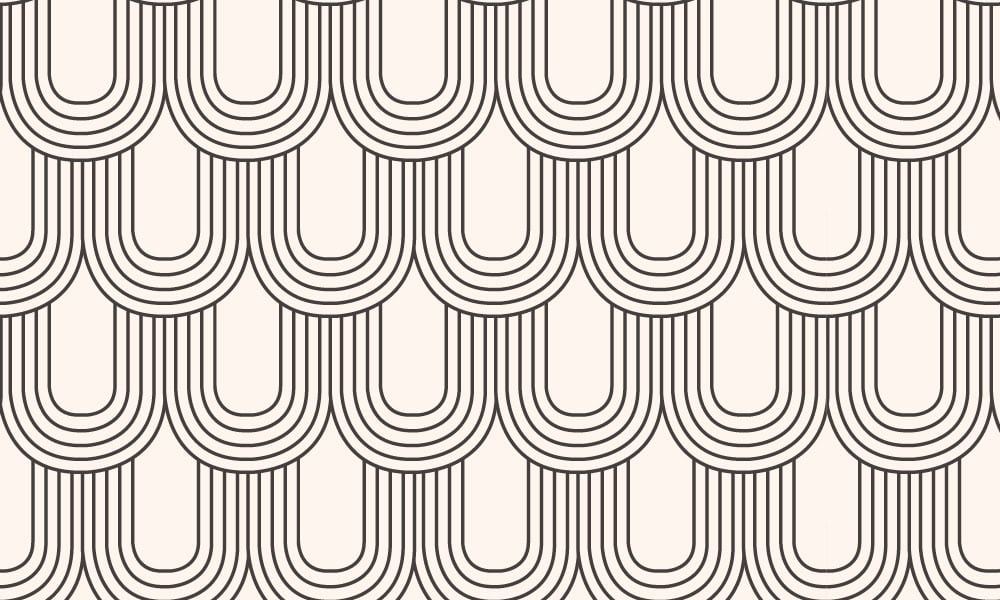 Black and white loop pattern wallpaper