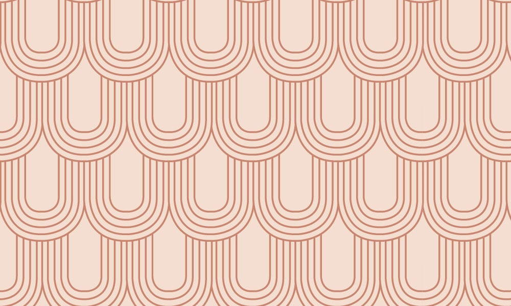 Orange and pastel pink loop pattern wallpaper