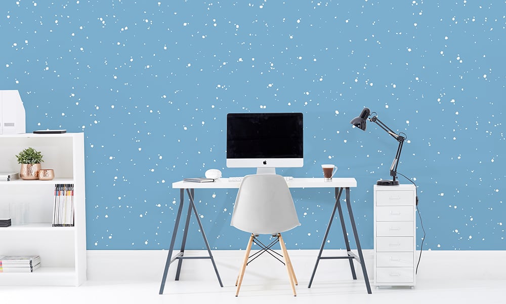Large scale noise wallpaper design in an office setting