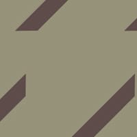 Oblique repeat pattern wallpaper in olive green in living room setting with plant and grey sofa