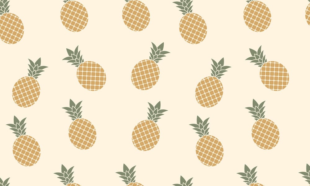 Pineapple yellow wallpaper design