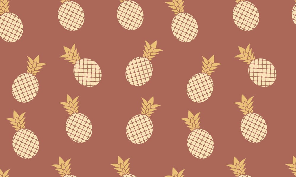 Pineapple jupiter red wallpaper design