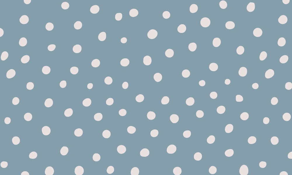 Blue and white polka dot wallpaper design