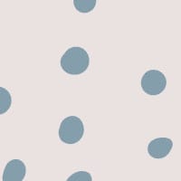 Blue polka dot wallpaper situated in kids bedroom with a ladder