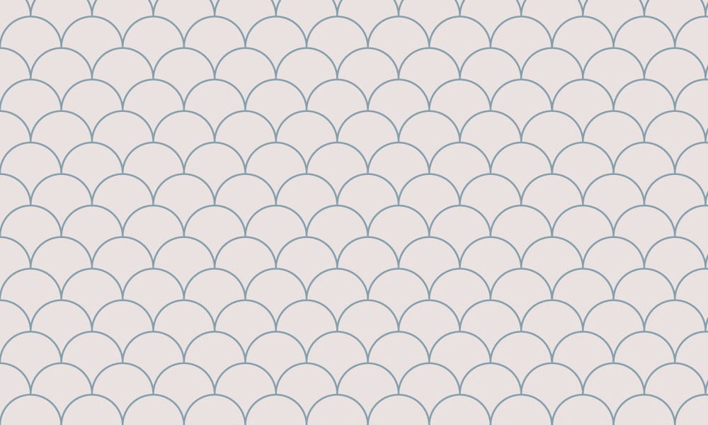 Scales wallpaper design in blue and grey