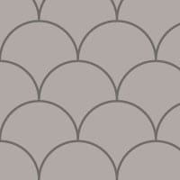 Grey scales wallpaper design situated in bedroom with grey cushions and side table