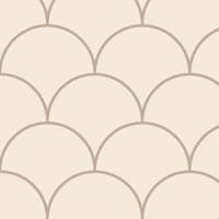 Scales Neutral wallpaper design situated in bedroom with side table and lamp