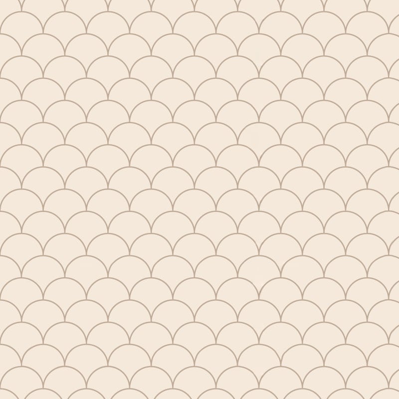 Scales Neutral wallpaper design situated in bedroom with side table and lamp