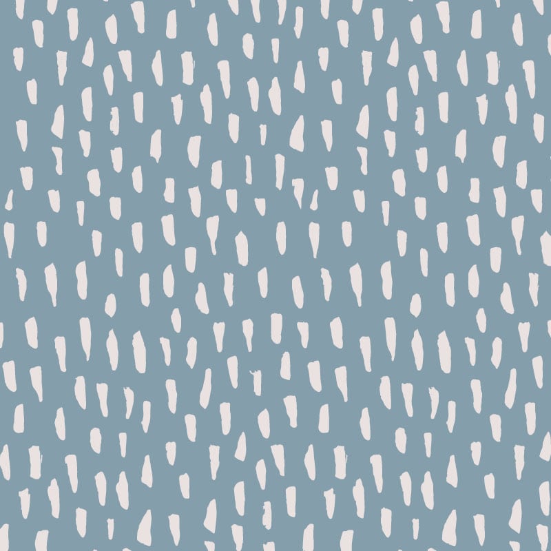 Blue smudge repeat pattern wallpaper in an office with iMac computer