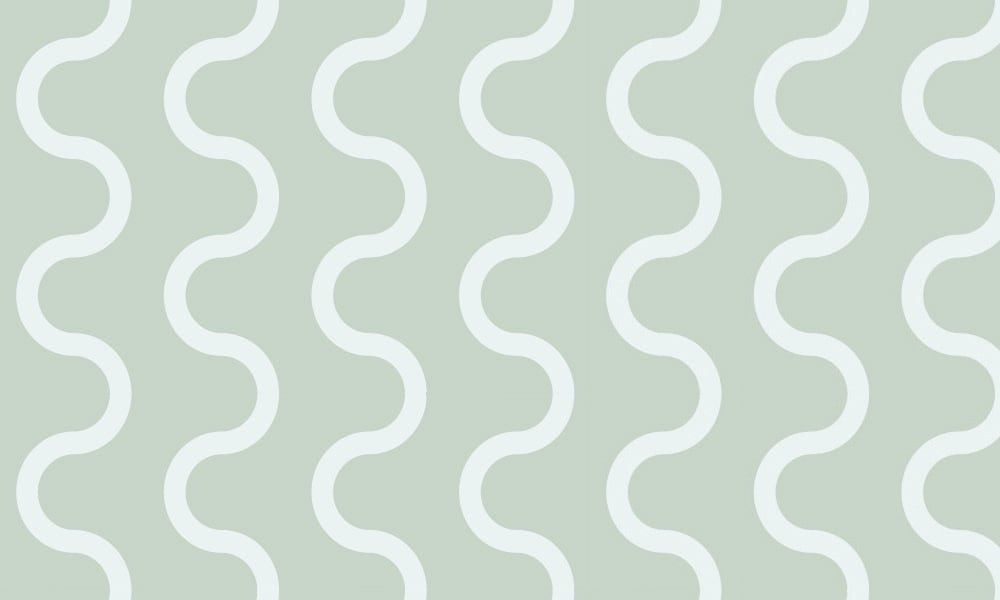 Squiggle sage green wallpaper design