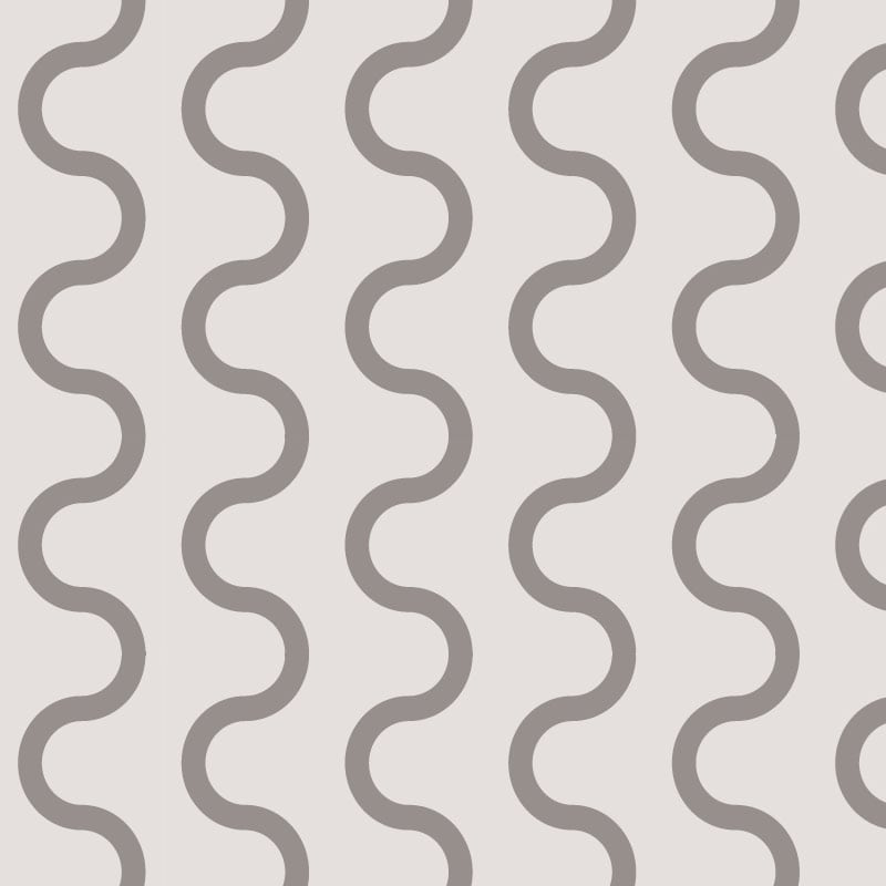 Squiggle wallpaper pattern in grey in kids bedroom