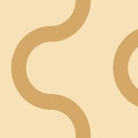 Squiggle wallpaper pattern in honey in kids bedroom