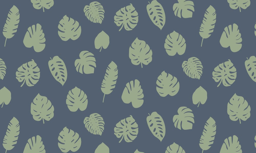 Tropic wallpaper design in blue and green