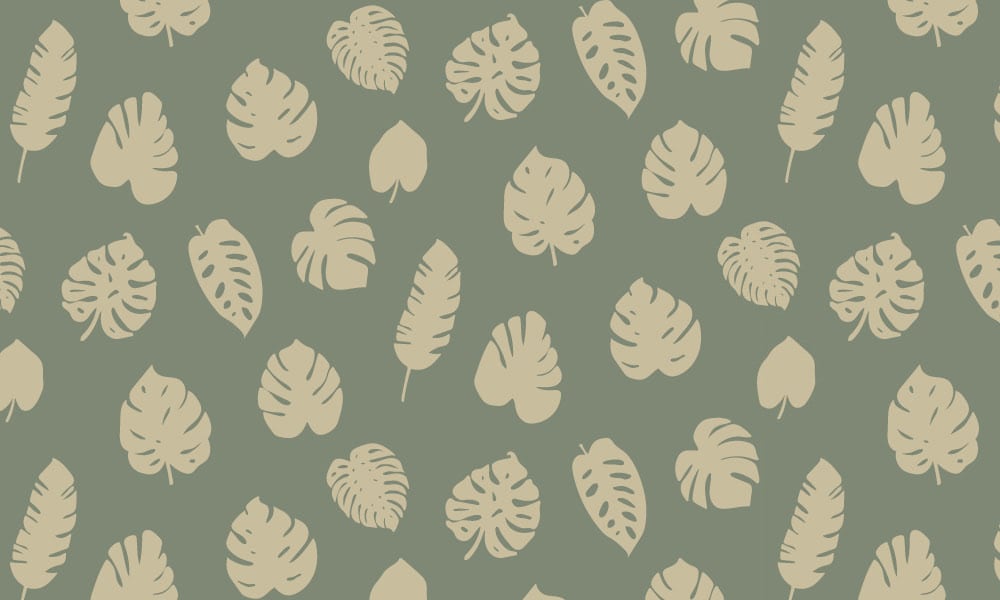 Tropic wallpaper design in green tones