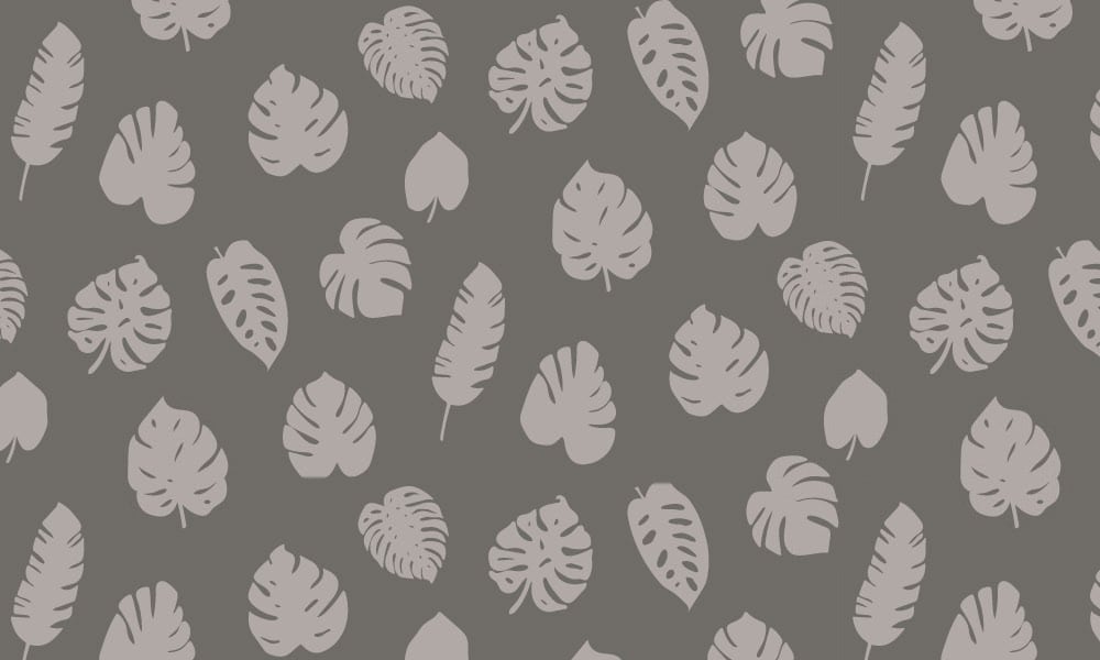 Tropic wallpaper design in grey tones
